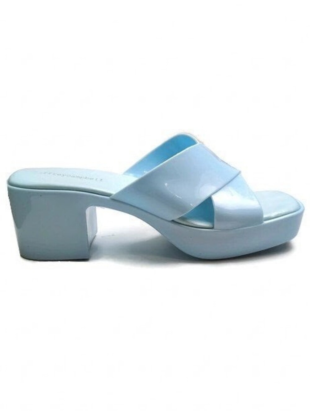 Jeffrey Campbell Bubblegum Baby Blue Jelly Mule Sandals Size 7